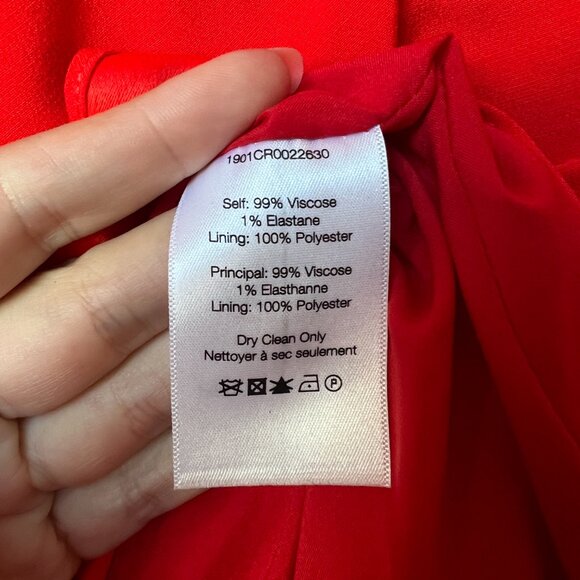 Veronica Beard Odessa Poppy Red Ruffle Mini Dress Size 4 - Picture 5 of 5